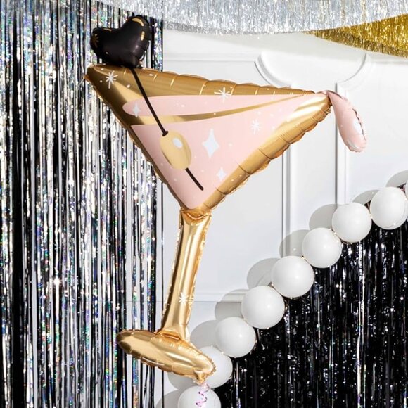 Martini Glass Balloons (2) for Parties - Picture 2 of 2